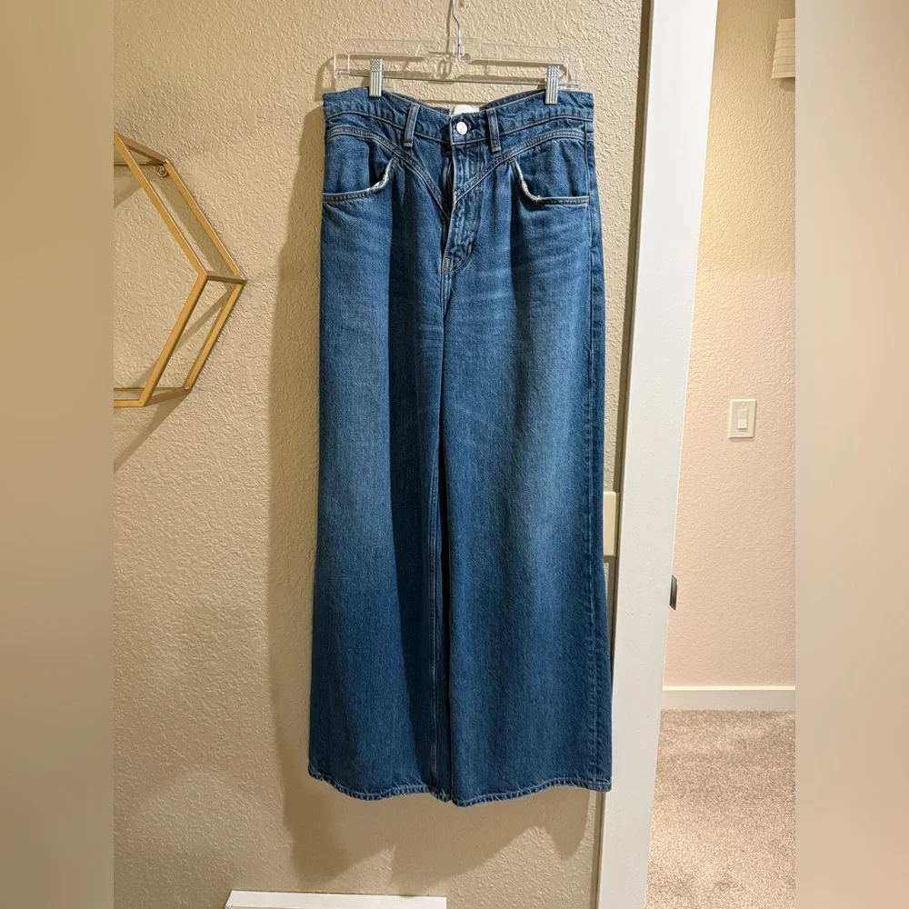 LIKE NEW Size 29 Cary High Rise Slouchy Wide Leg Jeans Maggiore Western - Picture 3 of 5